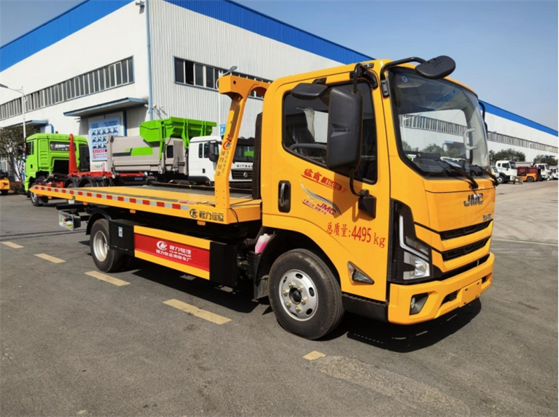 國六江鈴凱運藍牌一體板清障車